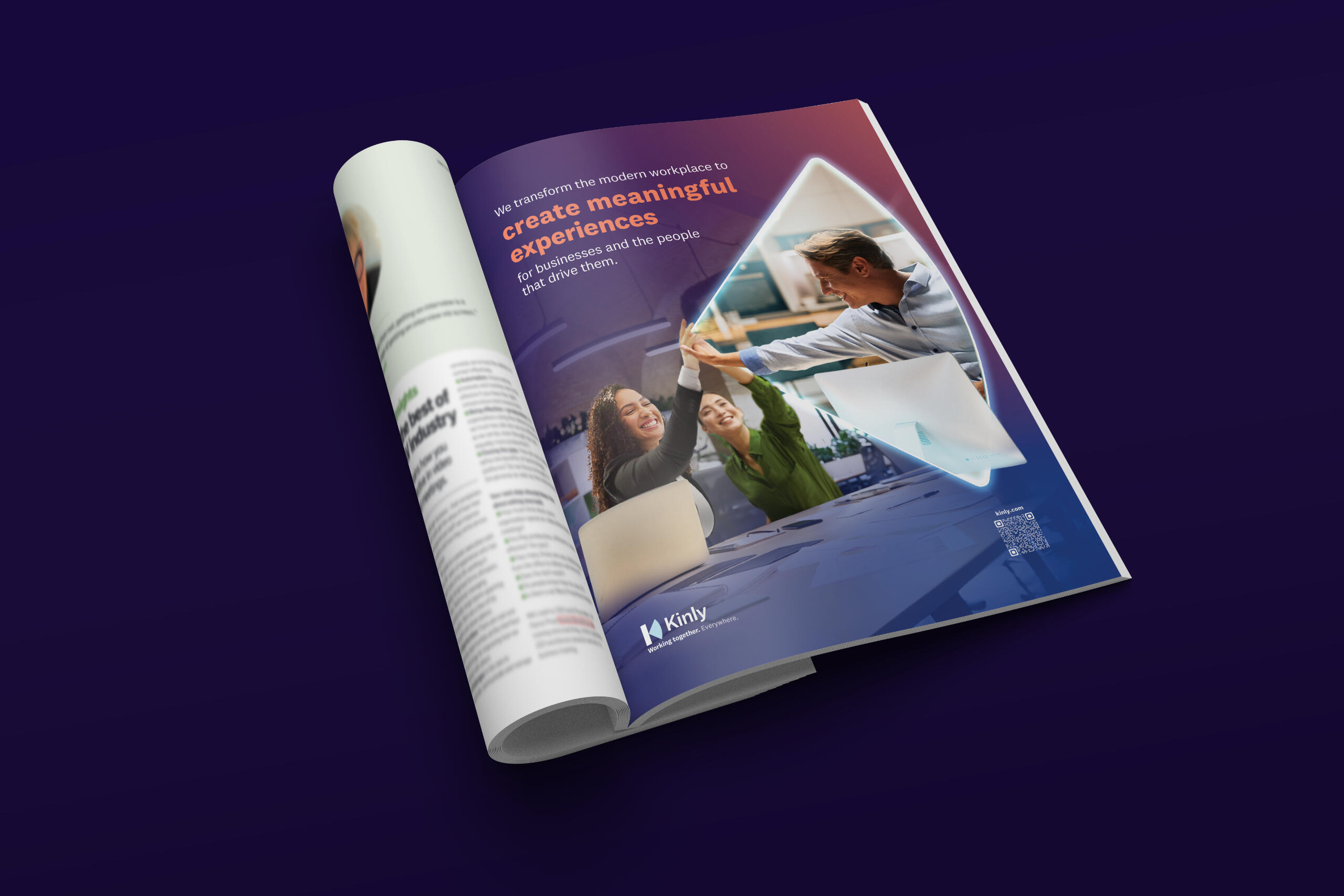 Kinly Creating Meaningful Experiences 2025 AV Awards Magazine Spot Master's Student / Internship Work